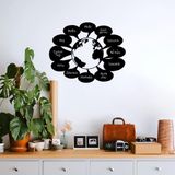 Stijlvol zwart decoratief metalen wandaccessoire, 55 x 70 cm