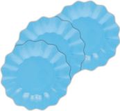 Givi Italia Assiettes à gâteau - 24 pièces - bleu turquoise - rond - papier/carton - 21 cm