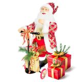 Avilia Kerstman decoratie met scooter met ledlampjes