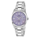 Mondia MI-816-SS-05VI-OY Montre à quartz pour femme Argent Cadran violet Acier 34 mm