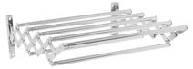 Sèche-linge pliable et extensible - 7 barres - Inox - Capacité de charge 40 kg - Convient pour salle de bain et balcon - Argent