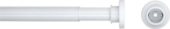 Sealskin Seallux Douchegordijnstang - 125-220 cm - Wit - Aluminium
