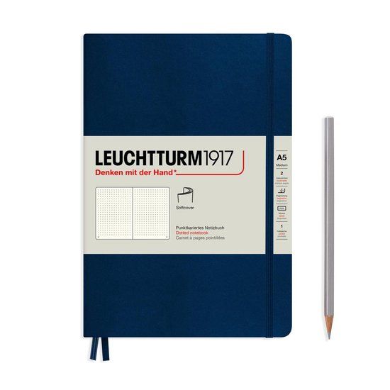 Leuchtturm1917 A5 Medium Notitieboek dotted Navy softcover