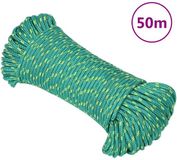vidaXL Boottouw 4 mm 50 m polypropyleen groen