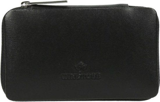 Windrose Manicure Etui - Zwart - Leer