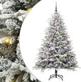 vidaXL Kunstmatige Voorverlichte Kerstboom met Ballenset Groen 150 cm