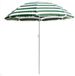 Parasol de jardin sans marque Parasol de plage - Pare-soleil Auvents - Créer de l'ombre - Mécanisme d'inclinaison réglable - 160 cm de diamètre - Vert Blanc