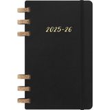 Moleskine 12 Maanden Agenda - 2025/26 - Academic Spiral - Week/Maand - Large - Zachte Kaft - Zwart
