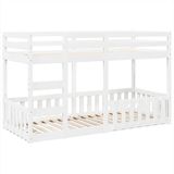 vidaXL Stapelbed massief grenenhout wit 80x200 cm
