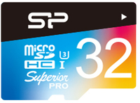 Silicon Power 32GB Superior PRO MicroSDHC Class10 UHS-1 U3 R90/W80Mb/s incl. SD-adapter Zwart