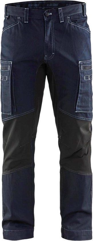Blaklader 1459 Werkbroek Stretch Cordura Denim Marineblauw/Zwart - Maat 108 Lang