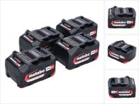 Metabo accu-set 4x Li-Power accu 18 V 4,0 Ah CAS Li-Ion