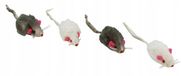 Kerbl Kattenspeelgoed Vilt Muis 4 Stuks met Ramelaar Diverse Kleuren