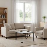 Maison Exclusive Table basse, couleur béton, 100 x 100 x 45 cm, panneau de particules