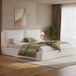 MODFU Gestoffeerd Tweepersoonsbed - Hydraulische Opbergruimte - Minimalistisch - Slaapkamer - Bouclé - Beige - 180 X 200 Cm