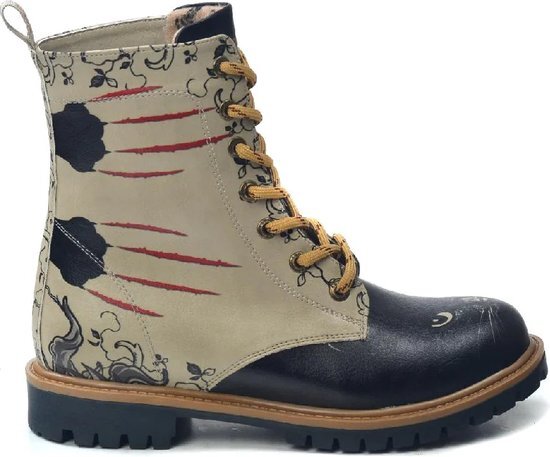 GOBY - Claw - Boots - Laars - Laarzen - Damesboots - Dames laarzen - Longboots - Handmade - Dierenprint - Maat 38