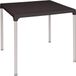 Bolero Vierkante tafel met aluminium poten, 720 x 750 x 750 mm, zwart