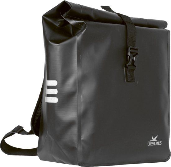 Greenlands Waterproof Fietstas - Zwart - 24 Liter - Waterdicht - 31x15x50 cm