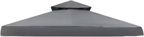 Happiq Tente de réception Opulence gris - 3x3m