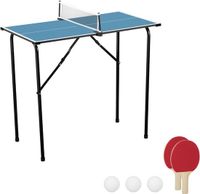 Merkloos / Sans marque Relaxdays Mini Pingpongtafel - Blauw