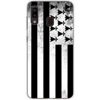 1001 coques Samsung Bretagne vlag siliconen hoesje compatibel met Samsung Galaxy A20, Samsung Galaxy A30