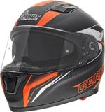 Germot GM 330 Casque décor, noir mat/orange, taille S (55/56)