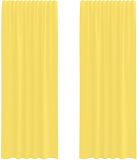 vidaXL - Gordijnen - voile - met - roedezakken - 2 - st - geel
