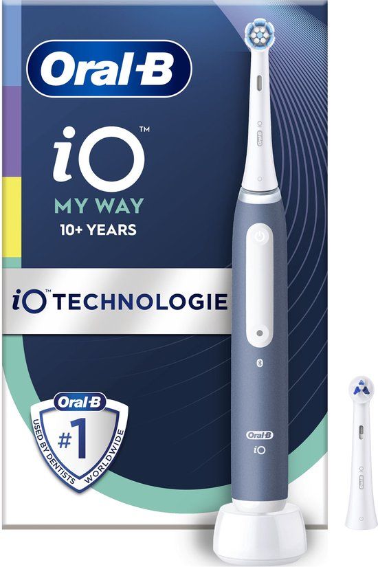 Oral-B iO My Way - Elektrische Tandenborstel voor Kinderen Vanaf 10 Jaar - Blauw