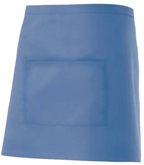 Velilla Halflang schort hemelsblauw One size Effen Textiel