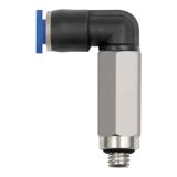 RIEGLER L-steekschroefverbinding »Blaue serie« mini, lang, draaibaar, M3, voor slot. Buitendiameter 3 mm, werkdruk max. 10 bar, kunststof/MS vern.