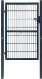 vidaXL Enkele Tuinpoort Antracietgrijs Staal 106x170 cm