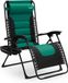 SereneLife Ligstoel, tuinligstoel, inklapbaar, met traploos verstelbare posities, hoofdsteun, drank- en telefoonhouder, groen, roestvrij stalen frame, relaxstoel voor terras en balkon
