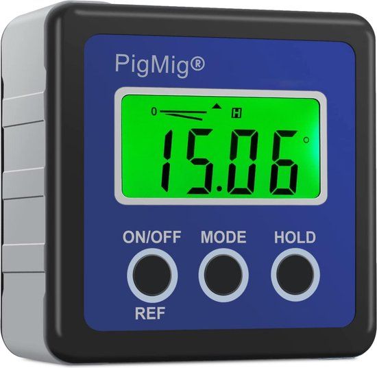 PigMig Digitale Hoekmeter - Digitale Waterpas - Waterdichte Gradenboog - Inclinometer - LCD Scherm