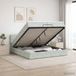 vidaXL Ottoman Bed with Mattress Light Grey 200 x 200 cm Velvet