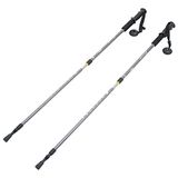 ProsourceFit Anti-Shock Trekking/Wandel/Wandelstok met Kompas, Zwart