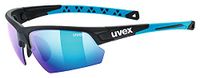 uvex sportstyle 224 Set - sportbril voor dames en heren - incl. verwisselbare brilglazen - black blue/blue - one size