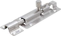 BGS Diy 88081 | Boutgrendel | RVS | 100 mm | Met lus, knoopgreep, intrekbare schroefgaten, zijdelingse vergrendeling