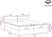 vidaXL Lit plateforme avec matelas et LED taupe 180 x 200 cm tissu