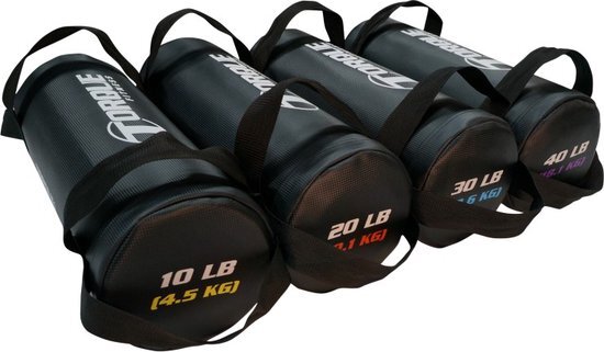 Powerbag voordeelpakket - Torque USA - 4 powerbags van 5 kg t/m 20 kg - Sandbag - Fitnessbag