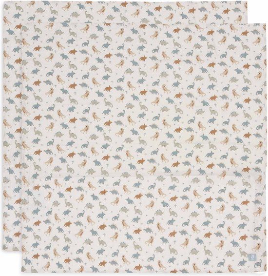 Jollein Hydrofiele Doek Large 115x115cm - 2 Stuks - Roarsome - Multicolor