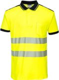 Portwest T180 - Hi-Vis Vision Poloshirt - Geel/zwart - R Maat XL