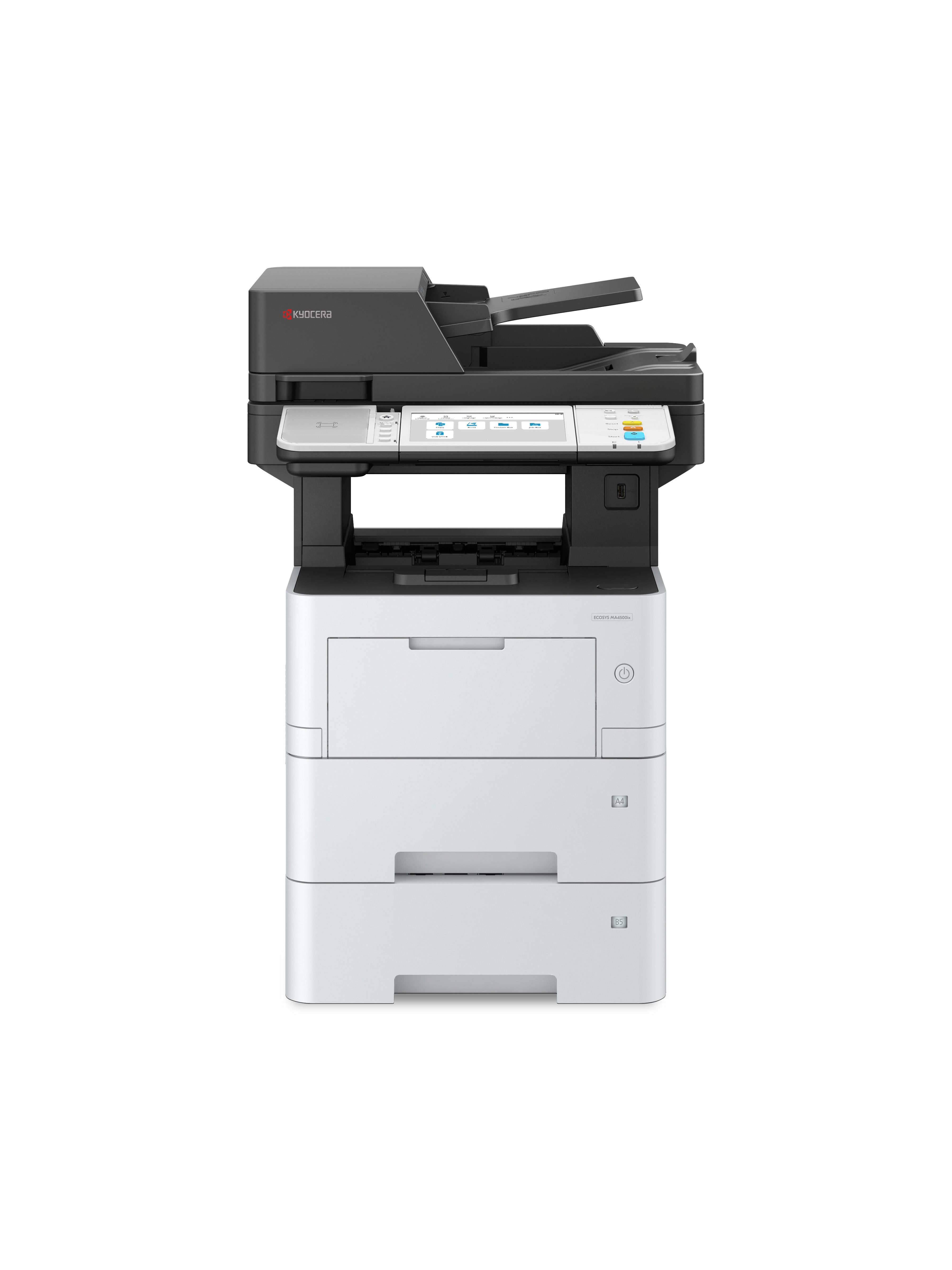 KYOCERA ECOSYS MA4500ix - Multifunctionele Laserprinter - Zwart/Wit - A4 - 45 ppm - Duplex - ADF - 600x600 DPI - USB/Ethernet