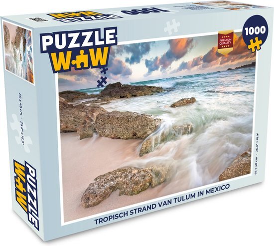 MuchoWow Puzzel Tropisch strand van Tulum in Mexico - Legpuzzel - Puzzel 1000 stukjes volwassenen