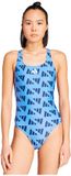 Adidas Logo Graphic V-back Zwemkleding Blauw 38 Vrouw