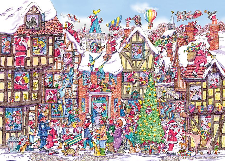 Gibsons Seventy-Six Santas Puzzel 1000 stukjes