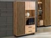 LAVIDA commode haute 2 portes 2 tiroirs chêne artisan
