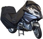 DS COVERS ALFA Motorhoes Buiten – Waterdichte Motor Cover – Regen- & Weerbestendig – Met Topkoffer & Kentekenvenster – Maat XL – DS COVERS
