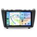 Hexinex autoradio 9 pouces Android 15 avec Carplay, 2Go+64Go mémoire, adapté pour Mazda 6 GG GH (2007-2012), avec navigation GPS, WiFi, Bluetooth, commande au volant (SWC), FM, RDS, DSP, 2DIN et DAB+