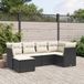 Maison Exclusive - Ensemble de meubles de jardin 6 pièces avec canapé et coussins, noir, en polyrotin
