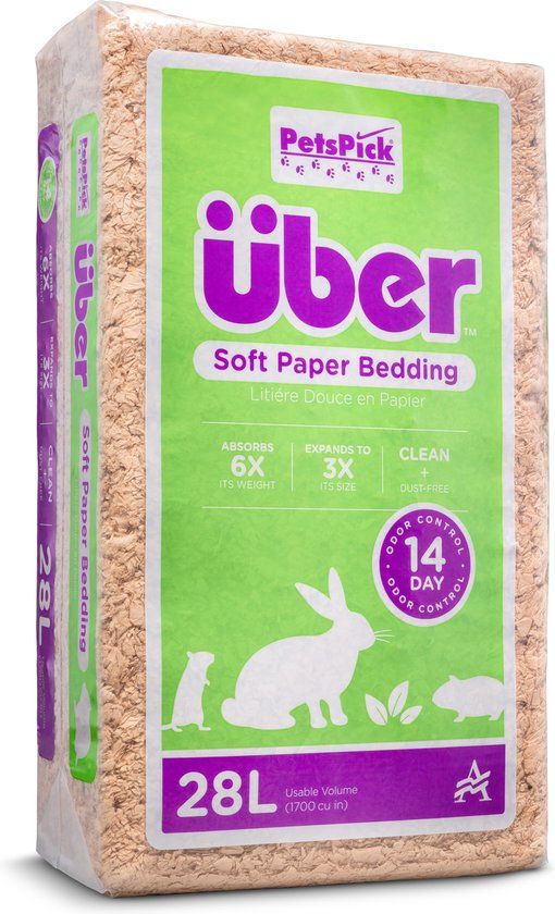 Über Bodembedekking - Versnipperd Papier - Zachte Bedding - Natural - 28 liter